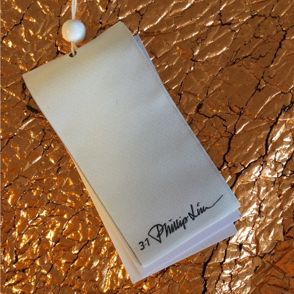 NWT 3.1 Phillip Lim Metallic Futuristic Sweatshirt Cropped Gold Sweater S $395 - Picture 15 of 16